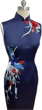 Load image into Gallery viewer, Hazel Satin Sleeveless Cheongsam