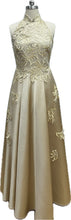 Load image into Gallery viewer, Brielle Duchess Satin Halter Neck Cheongsam