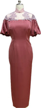 Load image into Gallery viewer, Adeline Satin Short Flutter Sleeves Cheongsam