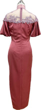 Load image into Gallery viewer, Adeline Satin Short Flutter Sleeves Cheongsam