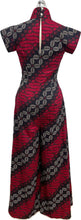 Load image into Gallery viewer, Dahlia Batik Cap Sleeves Cheongsam Jumpsuit