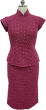 Load image into Gallery viewer, Birdie Tweed Two Piece Cheongsam Set