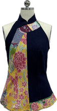 Load image into Gallery viewer, Beau Denim Batik Halter Neck Cheongsam Top