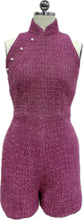 Load image into Gallery viewer, Mia Tweed Sleeveless Cheongsam Romper