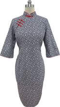 Load image into Gallery viewer, Mabel Cotton Sleeved Cheongsam
