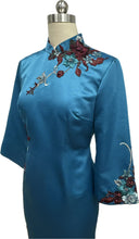 Load image into Gallery viewer, Annie Duchess Satin Sleeved Cheongsam