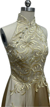 Load image into Gallery viewer, Brielle Duchess Satin Halter Neck Cheongsam