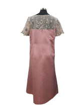 Load image into Gallery viewer, Frederica Duchess Satin Flutter Sleeve Dress