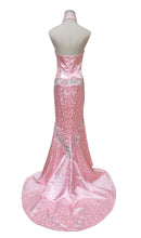 Load image into Gallery viewer, Eris Brocade Halter Neck Gown