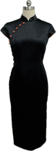 Load image into Gallery viewer, Thalia Satin Cap Sleeve Cheongsam
