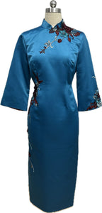 Annie Duchess Satin Sleeved Cheongsam
