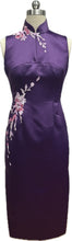 Load image into Gallery viewer, Alexa  Duchess Satin Sleeveless Cheongsam
