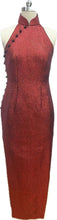 Load image into Gallery viewer, Avery Shimmering Tweed  Halter Cheongsam
