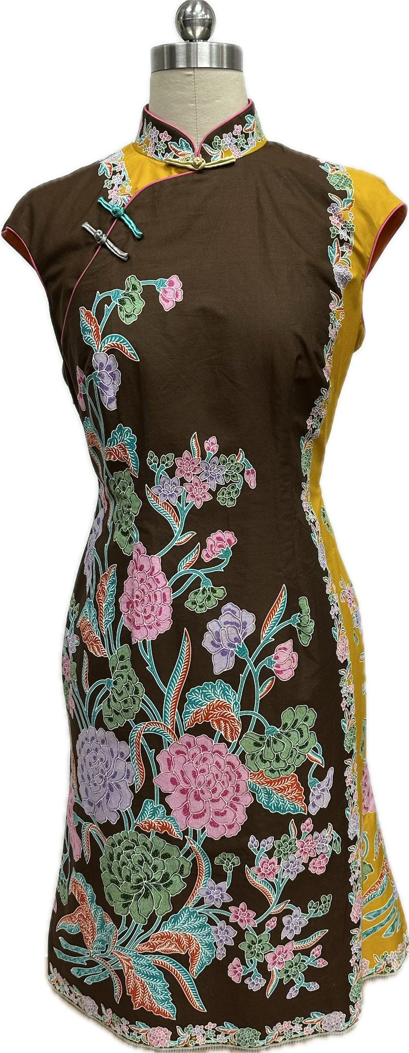 Camryn Batik Cap Sleeves Cheongsam