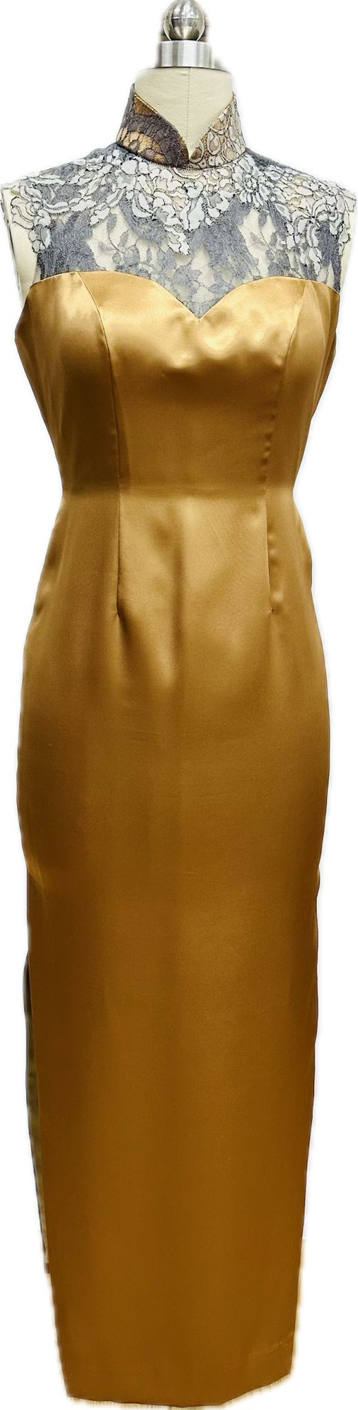 Everlee Satin Sleeveless Cheongsam