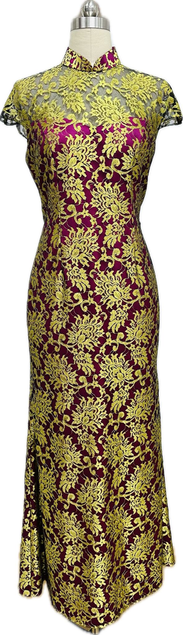 Ezra Lace Cap Sleeve Cheongsam