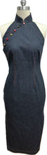 Load image into Gallery viewer, Frannie Denim Halter Cheongsam
