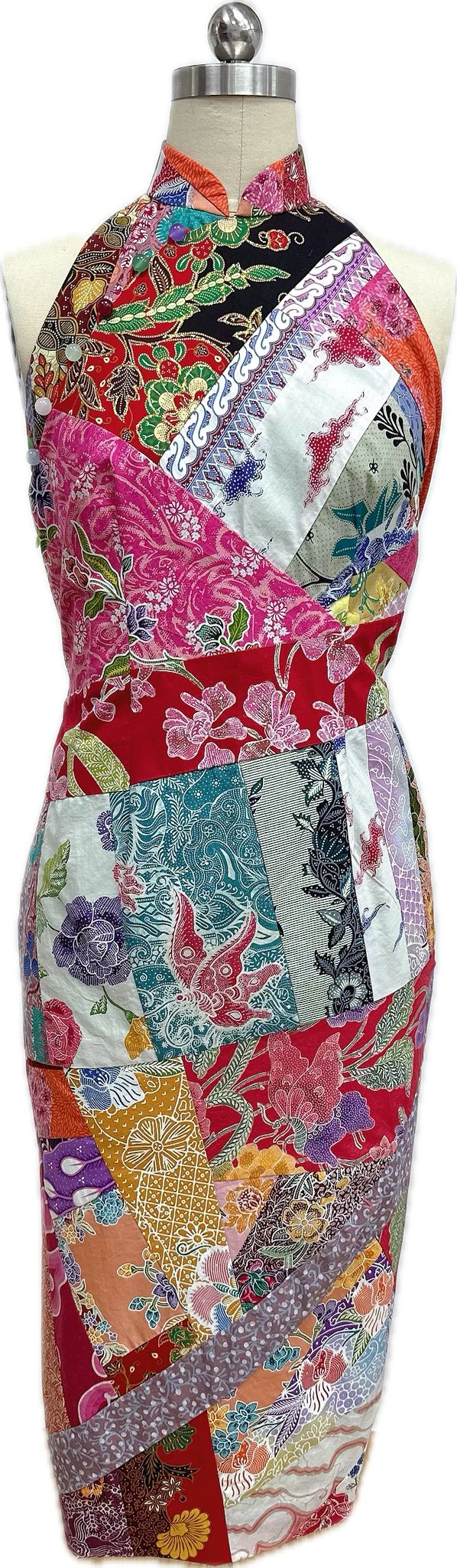 Thea Batik Halter Neck Cheongsam