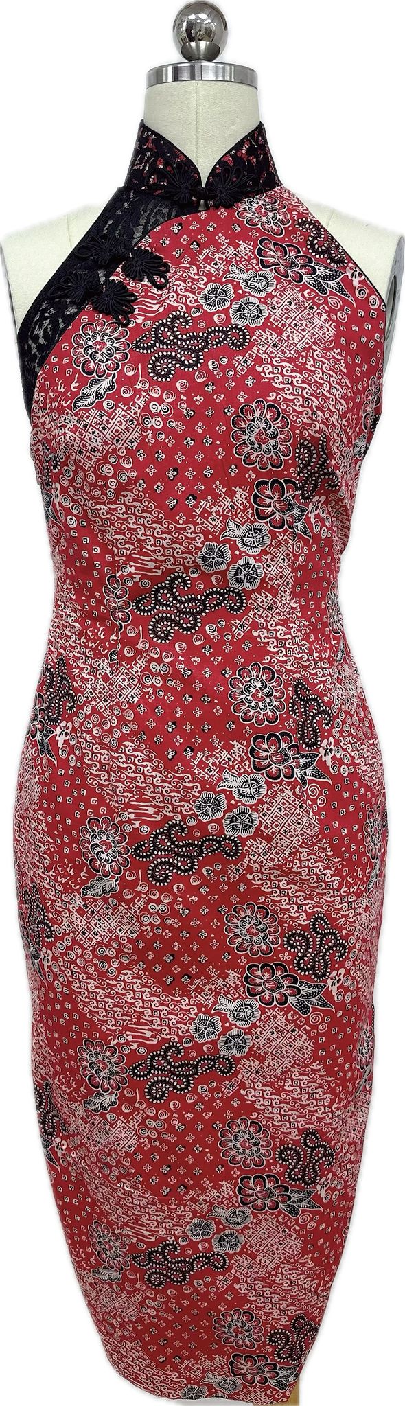 Rosalie Batik Cotton Halter Cheongsam