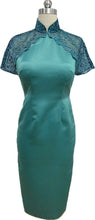 Load image into Gallery viewer, Addison Satin Short Sleeve Cheongsam
