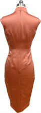 Load image into Gallery viewer, Finley Satin Cap Sleeve Cheongsam
