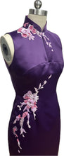 Load image into Gallery viewer, Alexa  Duchess Satin Sleeveless Cheongsam
