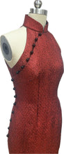Load image into Gallery viewer, Avery Shimmering Tweed  Halter Cheongsam
