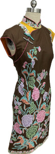 Camryn Batik Cap Sleeves Cheongsam