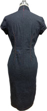 Load image into Gallery viewer, Freyja Denim Short Sleeve Cheongsam
