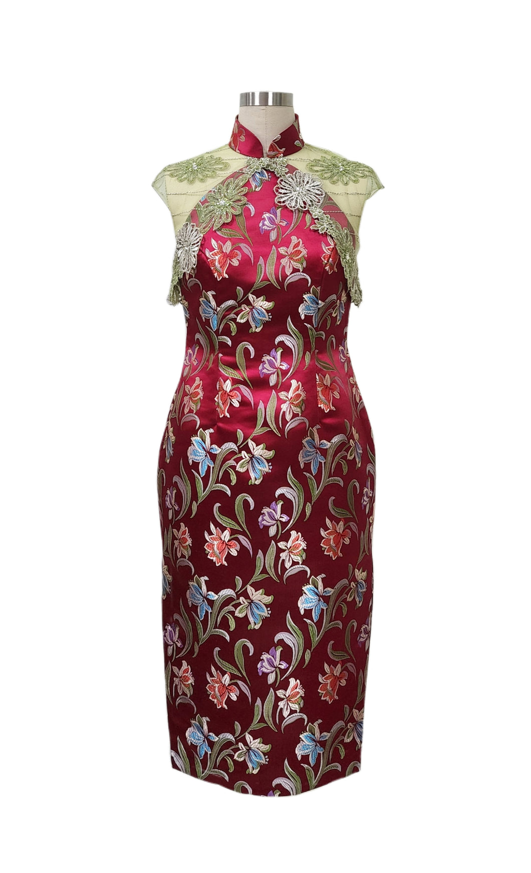 Sylvia Cap Sleeve Cheongsam
